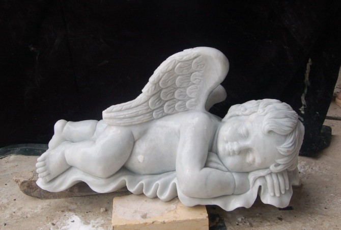 Sleeping Angel Stone sculpture